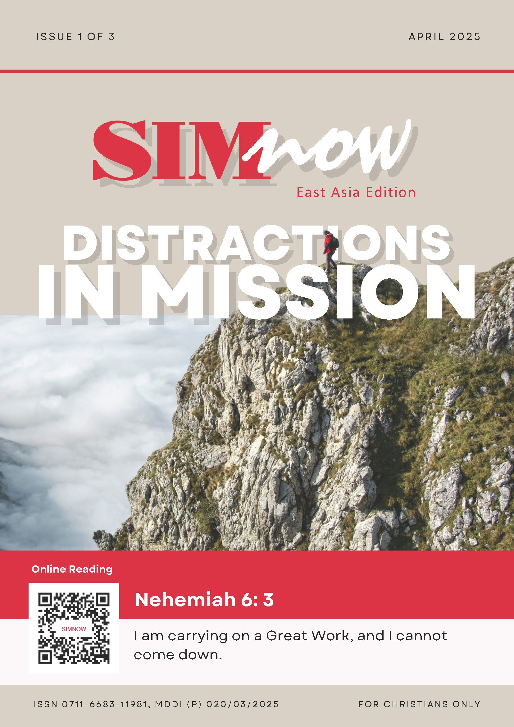 SIMNow Issue 1 of 3, 2025 cover — Distractions In Mission