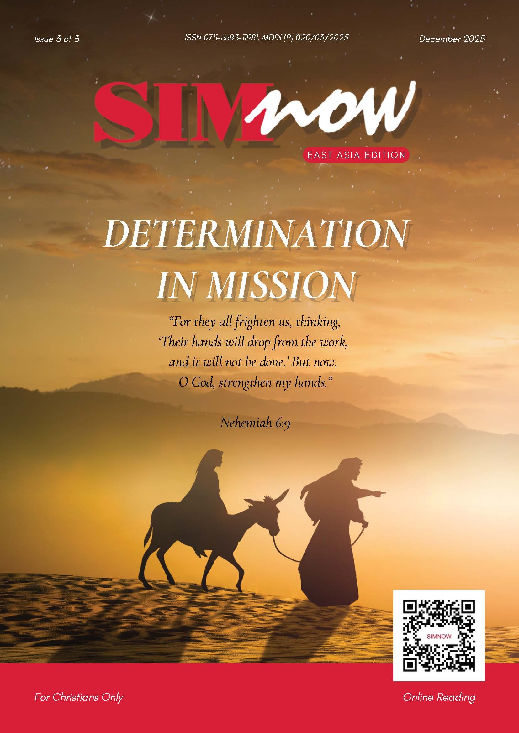 SIMNow Issue 3 of 3, 2025 cover — Determination in Mission