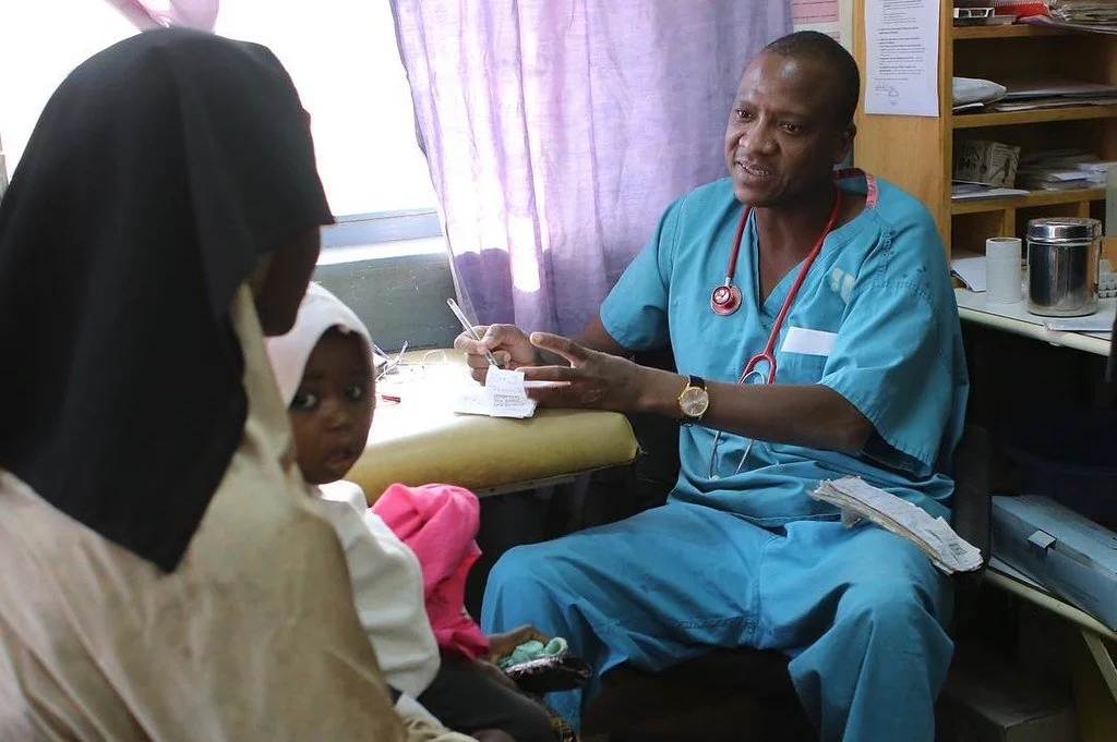 Medical professionals providing healthcare in a mission context