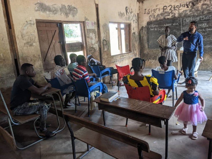 Evening classes in village